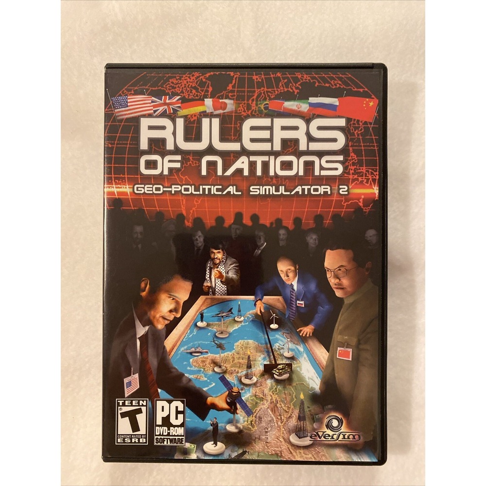 Eversim Rulers Of Nations Geo-Political Simulator‎ 2 PC Game DVD-ROM With Case